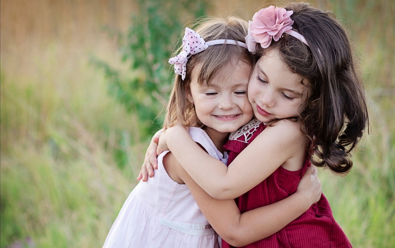 positive emotion, two, family with one child, Baby, s, togetherness, cute, hairstyle, red, white, angels, females, childhood, little, love, brown hair