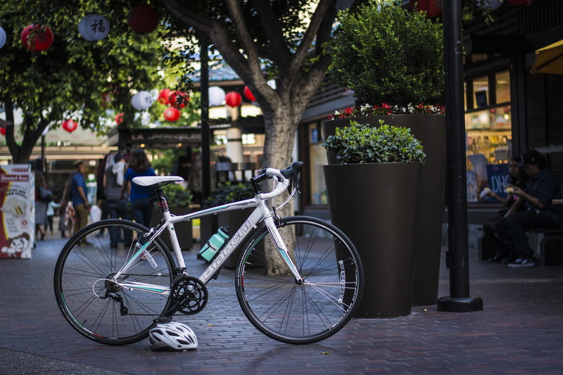 exercise, footpath, street, focus on foreground, safety, los angeles, fitness, summer, incidental people, transportation, architecture, built structure