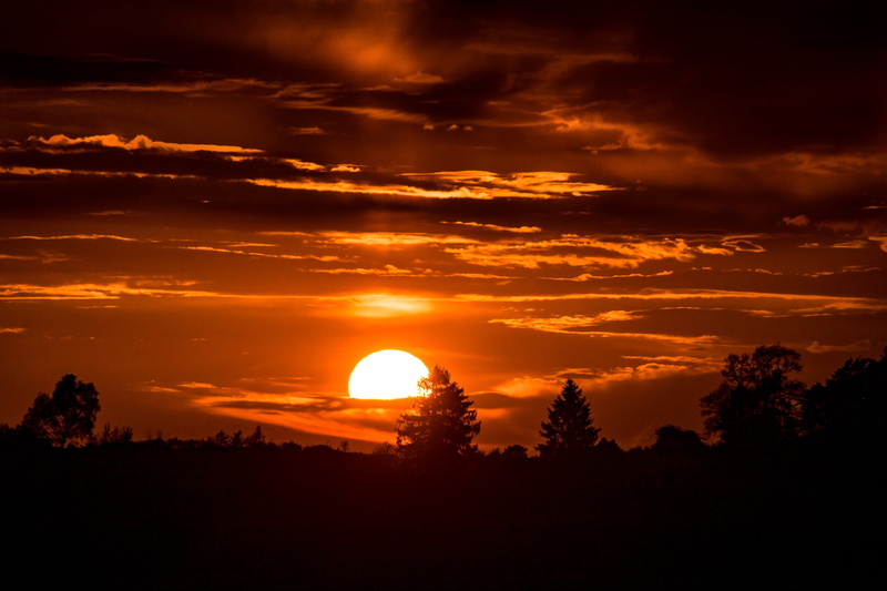 mood, outdoors, no people, tranquil scene, tranquility, atmospheric, dramatic sky, environment, landscape, trees, non-urban scene, romantic, sun in the clouds
