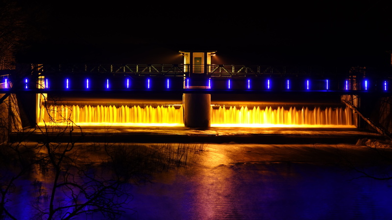 architecture, waterfront, 5K, Water, lake, abendstimmung, lichtspiel, nature, reflection, long exposure, lighting equipment, color, tree, haltern am see