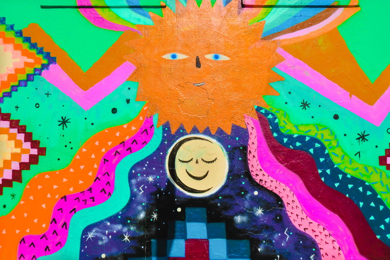 creativity, face, geometric, art and craft, color, skies, abstract, vibrant color, screensavers, sun, bright colors, wall - building feature, screensaver