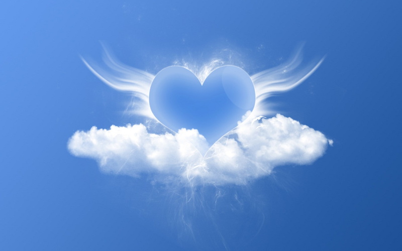 angel, communication, nature, white color, 720P, togetherness, valentines day - holiday, outdoors, innocence, blue, creativity, sky, softness, idyllic