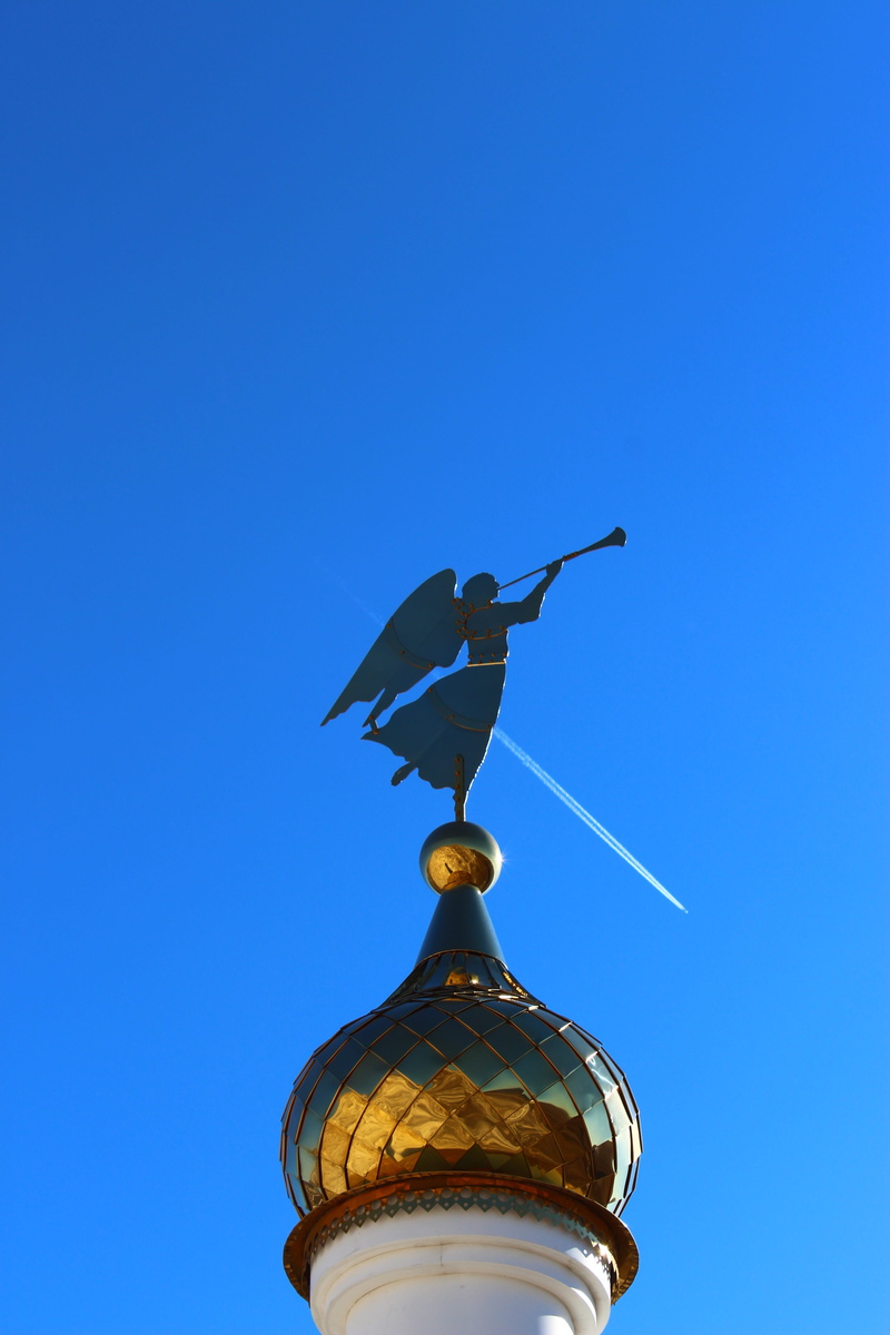 human representation, belief, prayer, Angel, no people, forgiveness, cultures, copy space, eternity, clear sky, church, Religion, soul, blue, dome, good