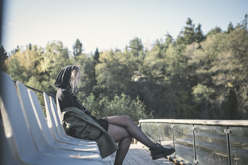 meets, portrait, sunny, chair, street, transportation, lifestyles, shadow, young adult, shoe, tree, plant, side view, bench, sunlight, leisure activity