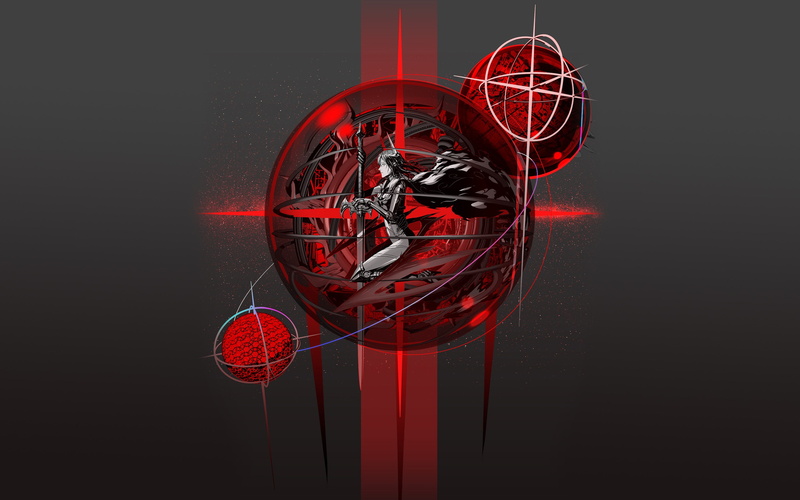 2K, hanging, indoors, sphere, multi colored, black background, art and craft, copy space, large group of objects, red, studio shot, original characters