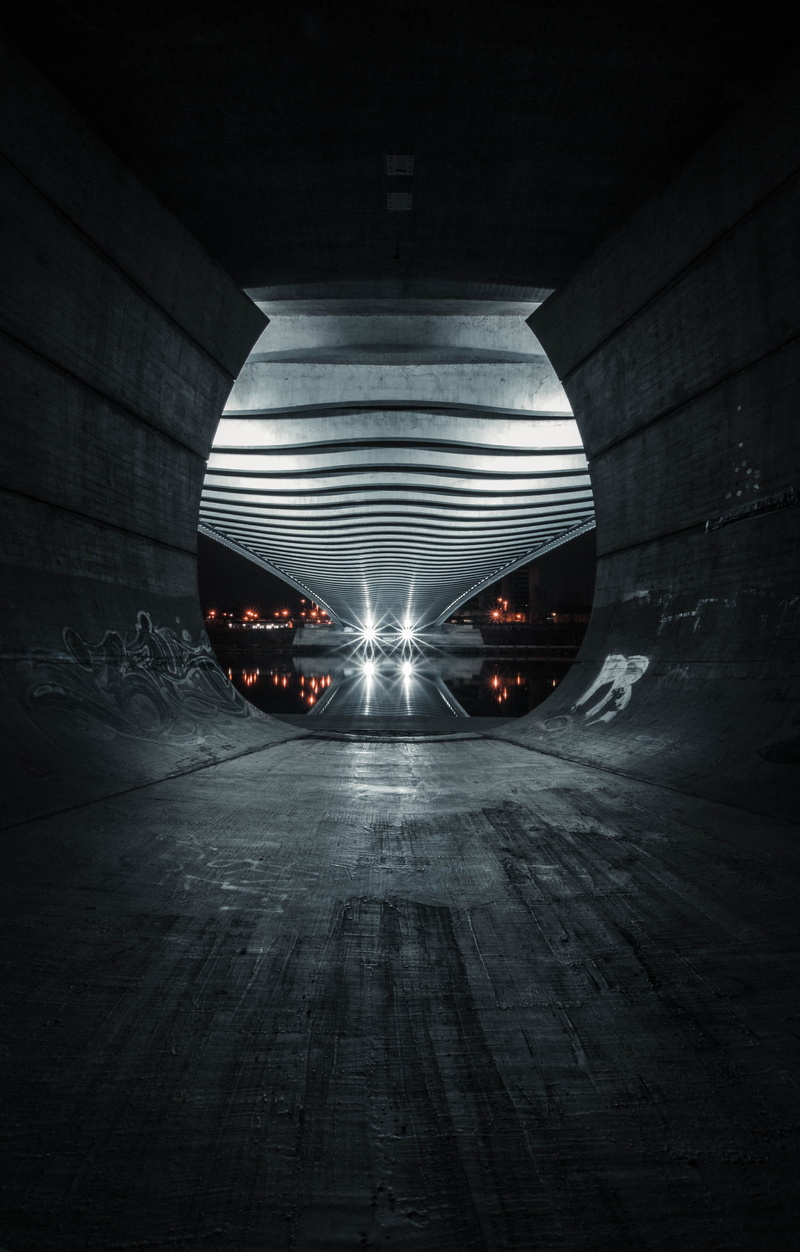 night, motor vehicle, 4K, light at the end of the tunnel, tunnel, symbol, evening, car, parking garage, underpass, czech republic, the way forward, built structure