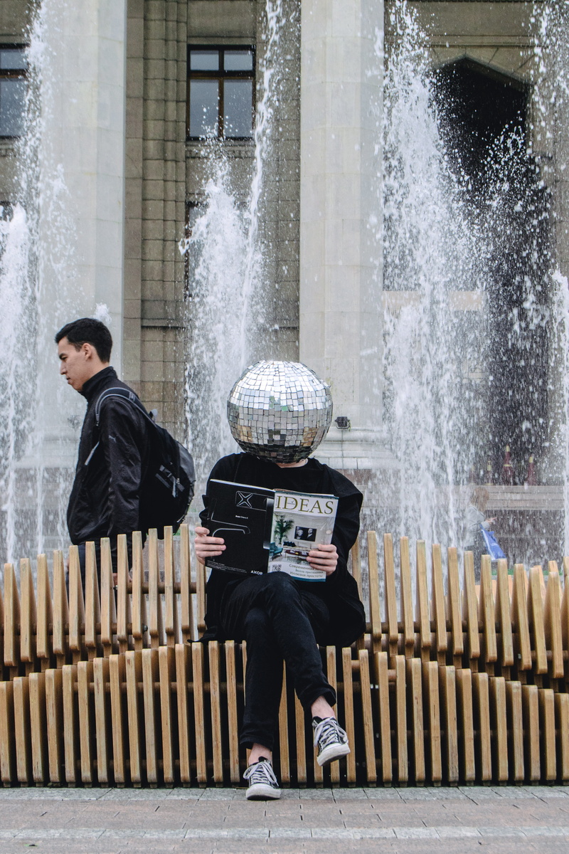 magazine, idea, design, built structure, conceptual, wood, accordion, architecture, protection, outdoors, concept, human, kazakhstan, motion, sitting, wet