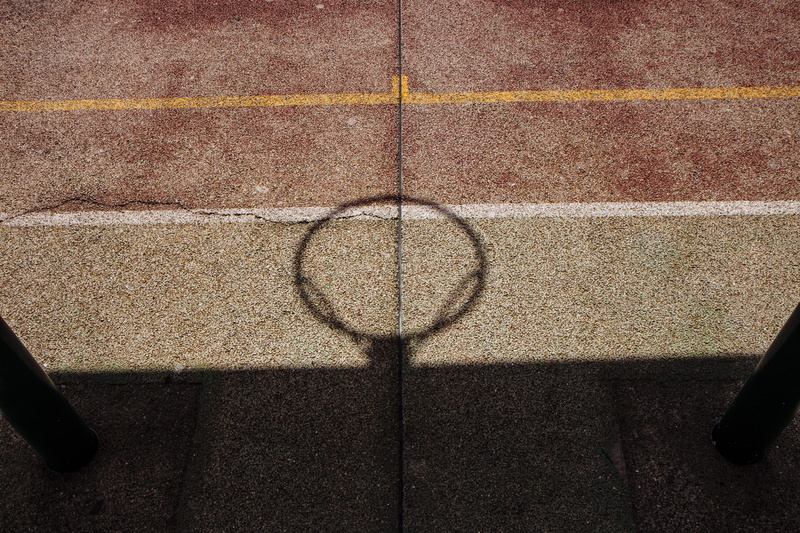 day, directly above, asphalt, handrail, 5K, paving stone, focus on shadow, basketball, high angle view, road, sports, ring, nature, art and craft, san antonio