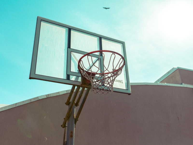 building exterior, window, player, basketball - sport, sports, losangeles, competition, no people, bball, nature, basketball, court, america, sky, absence
