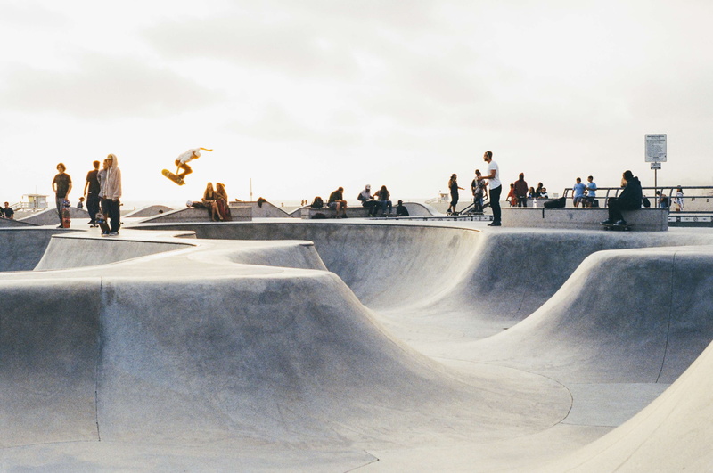 men, city, skatepark, sky, skateboard, sports ramp, skateboard park, nature, leisure activity, sports equipment, group of people, outdoors, crowd, women