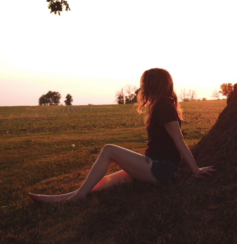 nature, tree, light, red, plant, working out, environment, hairstyle, girl, apparel, full length, dusk, young adult, casual clothing, land, real people