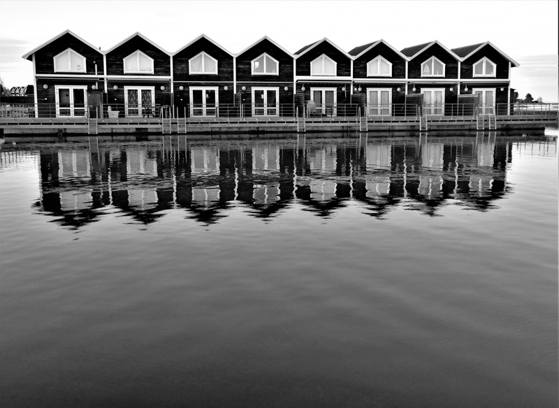 twilight, tranquility, vänern, sunset, sweden, evening, pier, 5K, reflection, black and white photo, building, calmly, wood - material, evening sun, bathing area