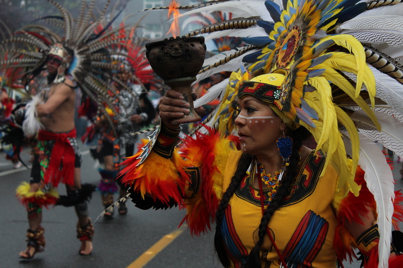 portrait, rally, woman, culture, orange, group of people, headdress, indian, ethnic, traditional dancing, protest, parade, celebration, outdoors, people