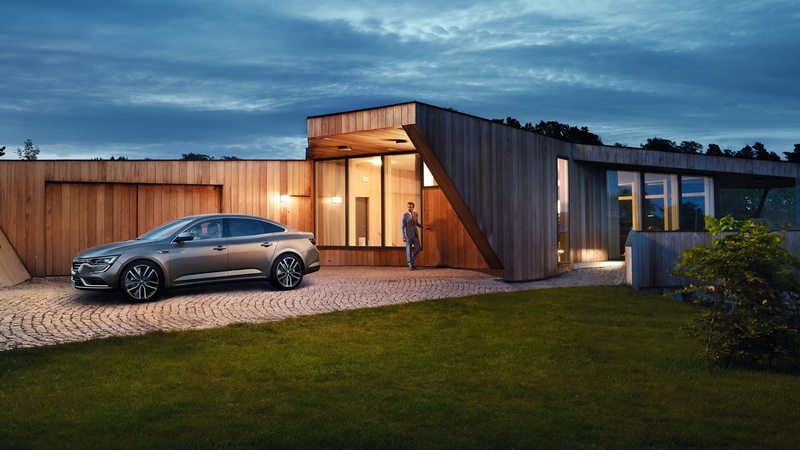 Renault, 2015, Talisman, the evening, Reno, lights, 2K, lawn, grass