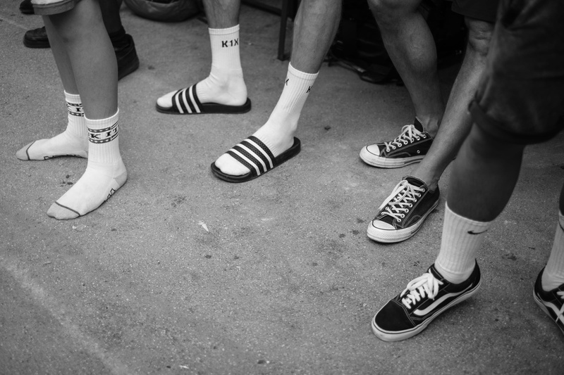 black and white, high angle view, transportation, tournament, sport, shoes, feet, adidas, day, real people, germany, legs, togetherness, human limb, men