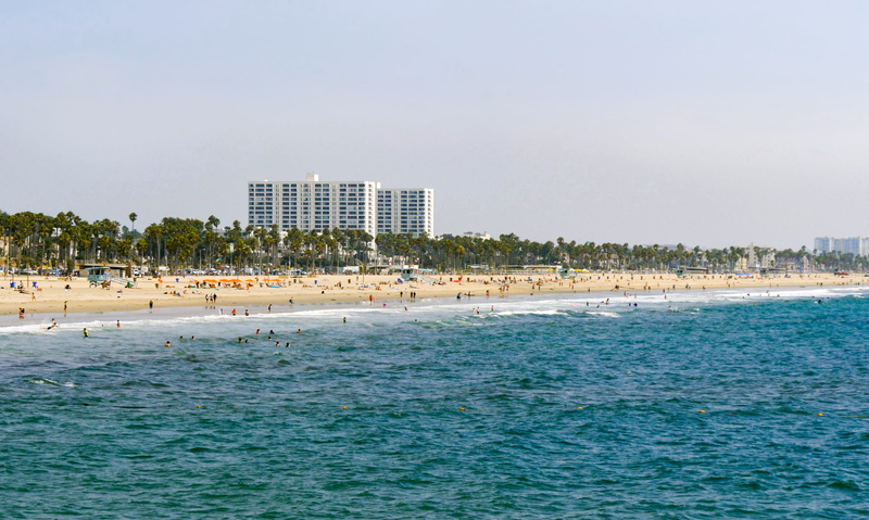 sand, united states, los angeles, turquoise colored, building, venice, city, california, waterfront, scenics - nature, 2K, architecture, venice beach