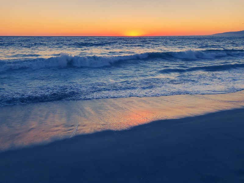 water, land, red sky, 4K, california, united states, horizon over water, idyllic, motion, daytime, tranquil scene, orange color, sport, sea waves, scenics - nature