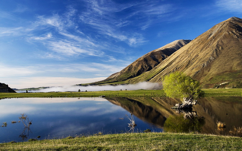 new, coleridge, nature, landscape, 2K, lake, zealand, hd
