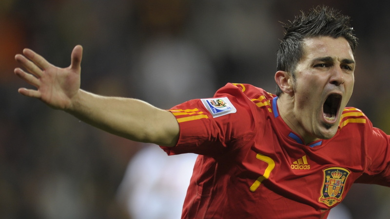 waist up, mouth, mouth open, emotion, gesturing, human limb, vitality, sport, young adult, adult, limb, success, focus on foreground, spain david villa