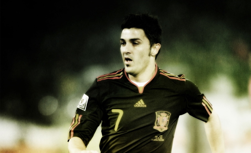 one person, soccer, adult, black, front view, david, Sports, confidence, sports uniform, clothing, portrait, jersey, s, focus on foreground, david villa