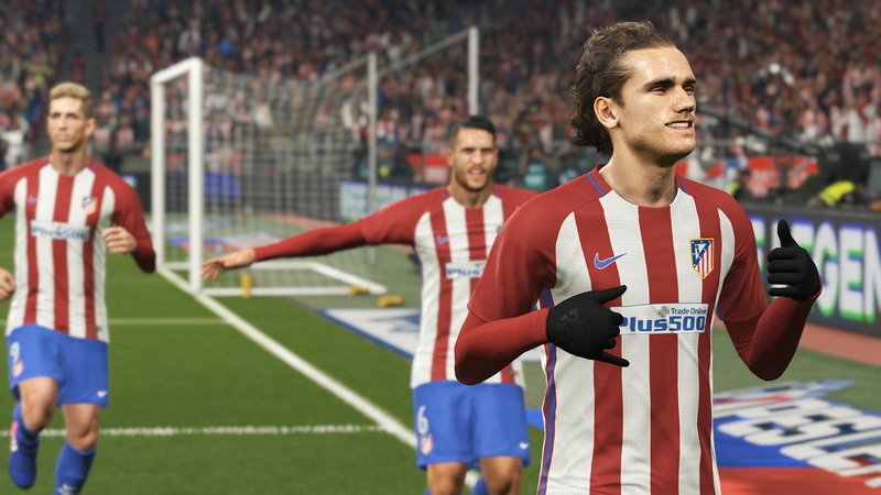 Football, competitive sport, young men, focus on foreground, lifestyles, 1080P, Pro Evolution Soccer 2018, adult, men, sports clothing, Video Game, running track