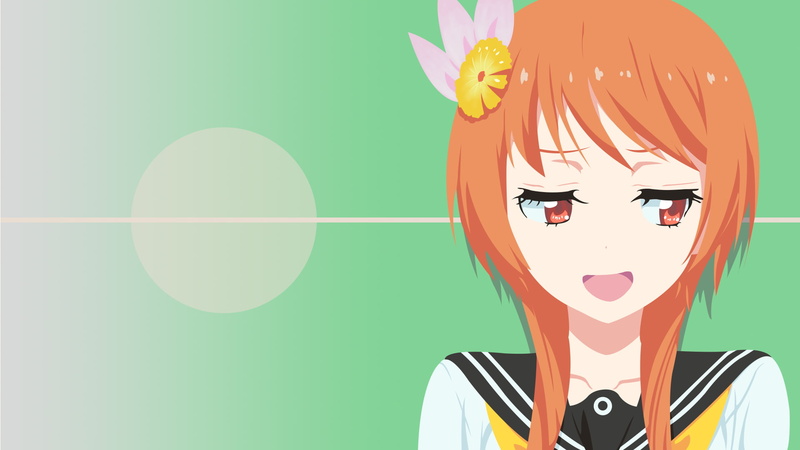anime girls, child, people, art and craft, manga, flower in hair, colored background, creativity, anime, 1080P, close-up, Nisekoi, childhood, happiness