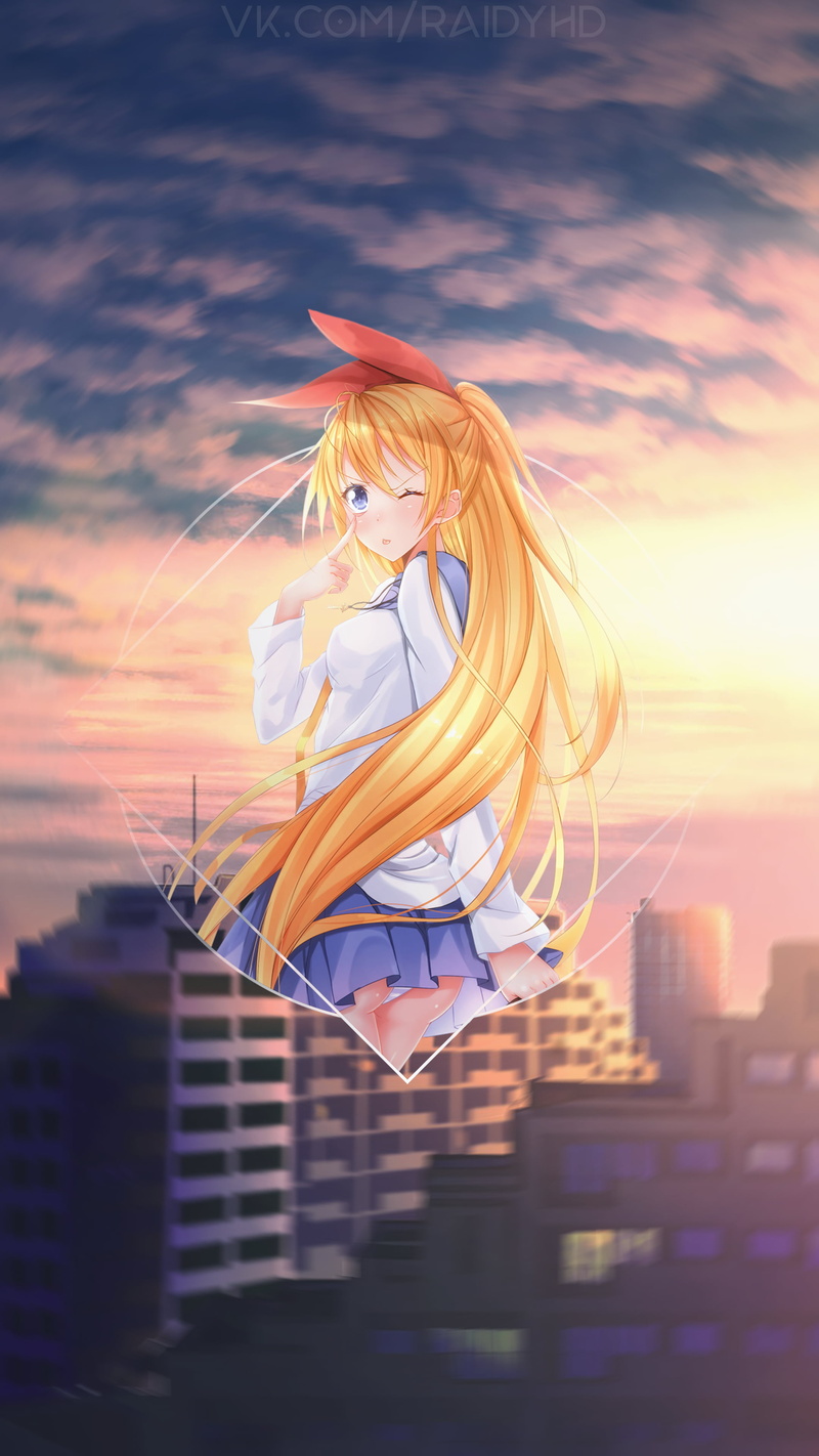 4K, Kirisaki Chitoge, anime, anime girls, picture-in-picture