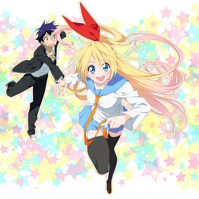 720P, girls, celebration, nisekoi, long, raku, cheerful, ichijou, child, happiness, eyes, hair, women, childhood, couple, anime, series, fun, chitoge