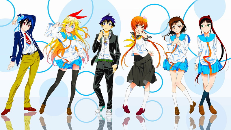 costume, women, nisekoi ichijou raku kirisaki chitoge onodera kosaki tachibana marika tsugumi seishirou school uniform, digital composite, adult, beautiful woman