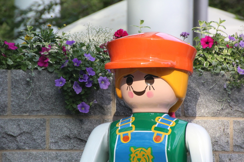 fragility, beauty in nature, growth, focus on foreground, playmobil, childrens birthday, flowering plant, face, representation, multi colored, close-up