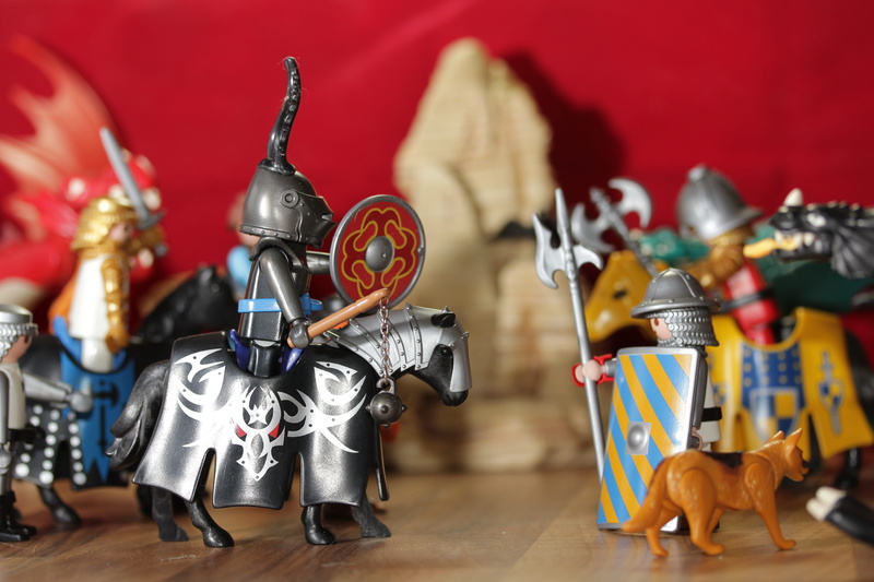 domestic animals, dog, playmobil, figure, canine, shield, government, childhood, riding, selective focus, animal wildlife, gladiator, livestock, human representation