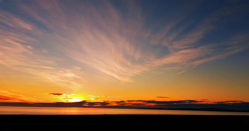 sky, clouds, blue, sun, morning sun, red, new zealand, orange, romantic sky, 4K, sea, orange color, dusk, water, glow, sunrise, beauty in nature, horizon