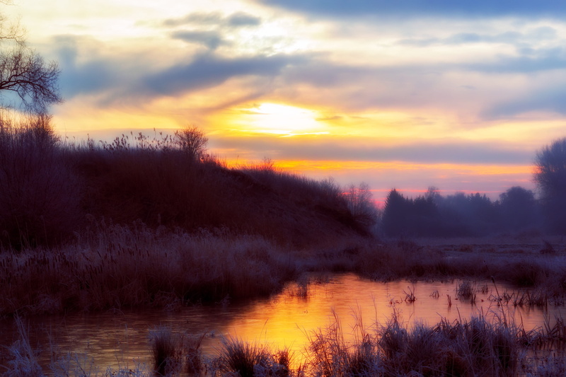 landscape, ice, plant, hour, clouds, morning, golden hour, sunlight, out of focus, sunrise, dream, scenics, tranquil scene, sunset, blurry, mirroring, daybreak