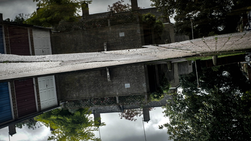 united kingdom, roof, sky, reflection, gardge, building exterior, nature, rural, water, residential district, mirror, brick, outdoors, hemel hempstead