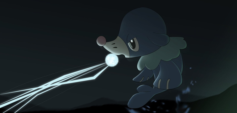 copy space, Pokémon: Sun and Moon, dark, black background, mask, 1080P, Popplio (Pokémon), representation, Pokémon Sun And Moon, disguise, motion, night