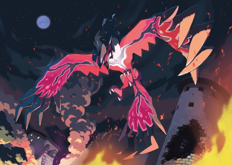 water, decoration, Yveltal (Pokémon), low angle view, animal, shape, sky, Pokémon, 1080P, close-up, beauty in nature, fish, illuminated, multi colored