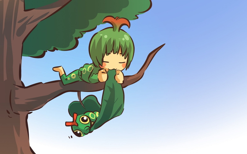 sky, representation, creativity, green color, pokemon, humanized, blue, outdoors, clear sky, craft, Pokémon, day, sunny, nature, 1080P, multi colored