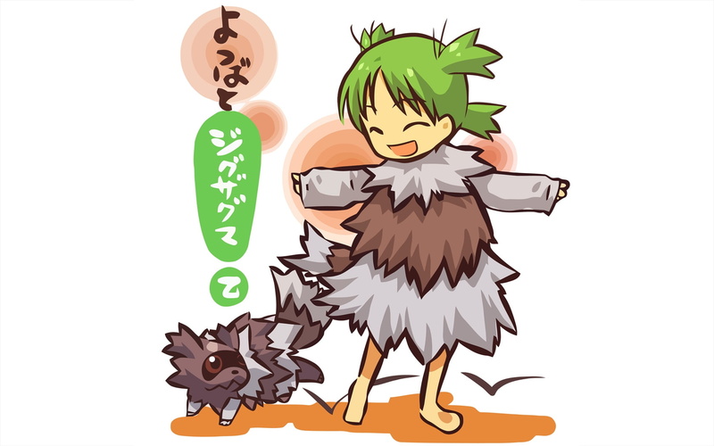 Anime, Crossover, Zigzagoon (Pokémon), Yotsuba Koiwai, 720P