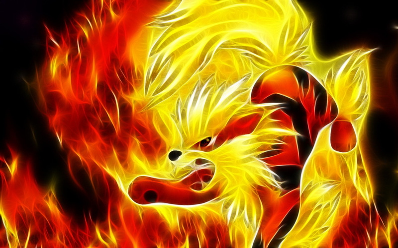 marine, swimming, nature, Pokémon, no people, orange color, animal, water, sea, animal themes, vertebrate, 1080P, Arcanine (Pokémon), close-up, animal wildlife