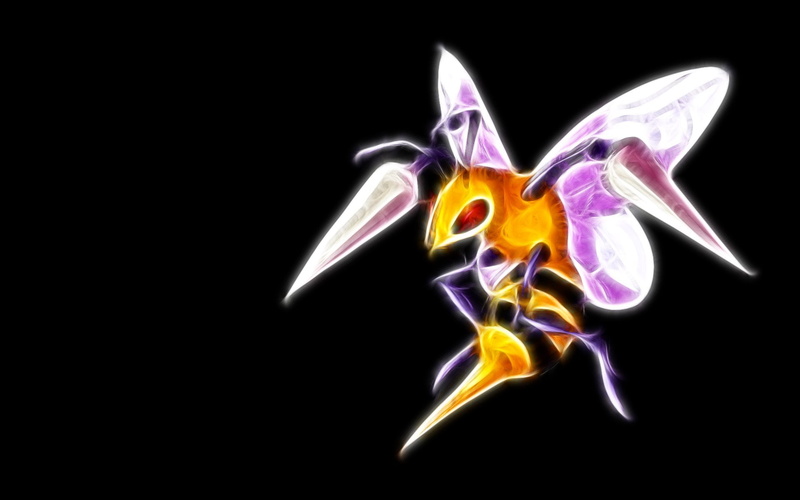 burning, no people, Beedrill (Pokémon), digital, studio shot, multi colored, black background, fire, art and craft, craft, still life, wasp, shiny
