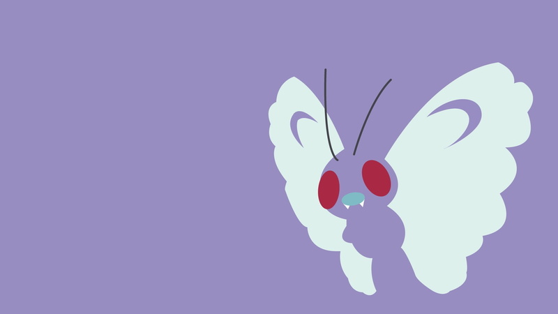 Pokémon, Minimalist, Butterfree (Pokémon), 1080P