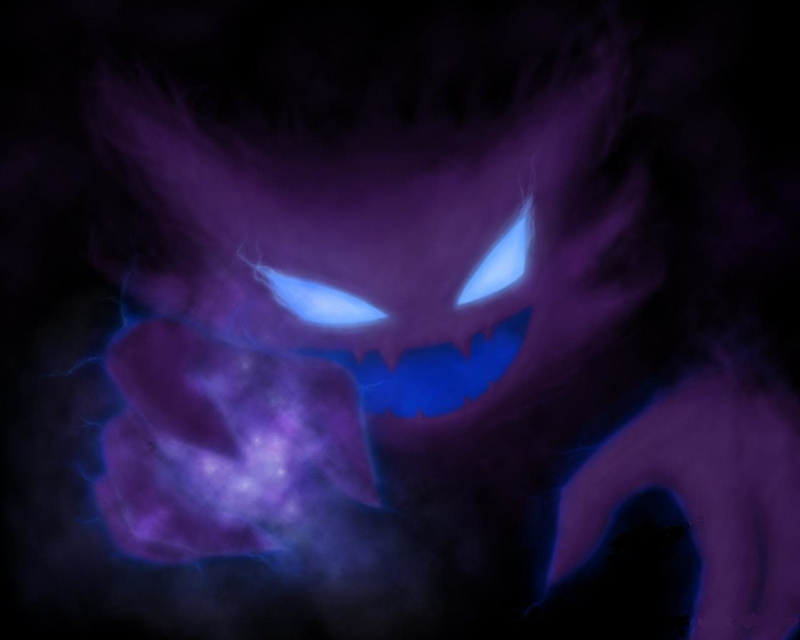 human body part, Ghost Pokémon, close-up, women, young adult, indoors, Pokémon, aggression, sign, Haunter (Pokémon), hairstyle, smoke - physical structure