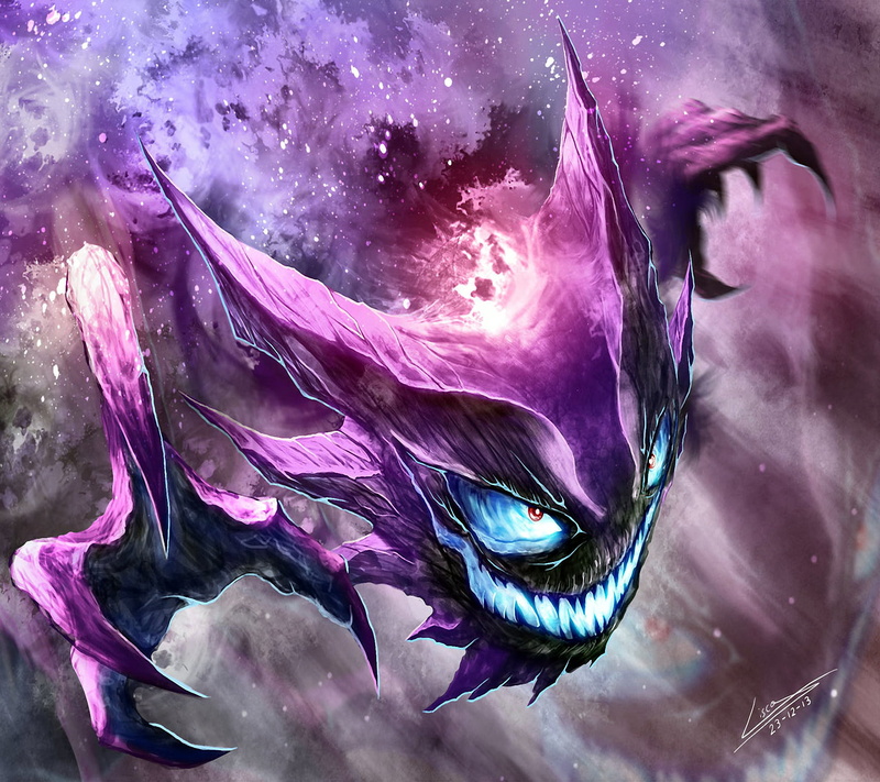 Haunter, Pokémon, artwork, fantasy art, 1080P