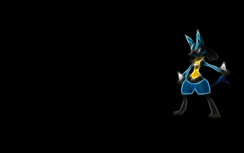 1080P, black background, black, background, abstract, lucario, anime