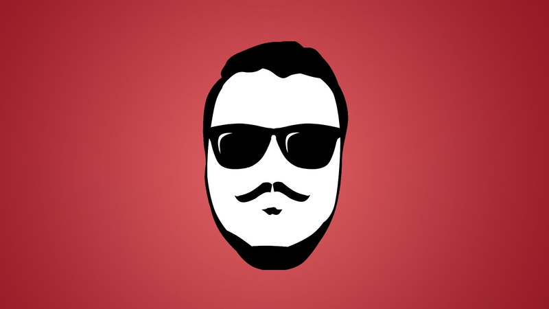 1080P, minimalism, human face, people, portrait, red background, disguise, indoors, man, sunglasses, headshot, front view, fear, illustration, red, colored background