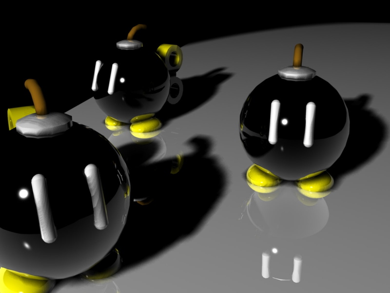 bob-omb, mario, digital art, brothers, games, bobomb, art, 720P, video, super mario brothers, hd, digital, bombs, super