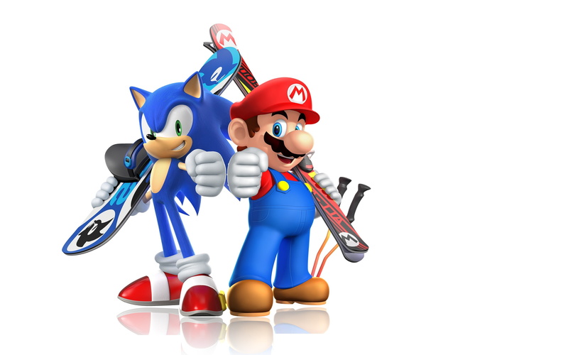 copy space, candy, representation, 4K, communication, white background, humor, mario bros_ sonic the hedgehog video games skis snowboards simple background mario and sonic at the sochi 2014 olympic winter games