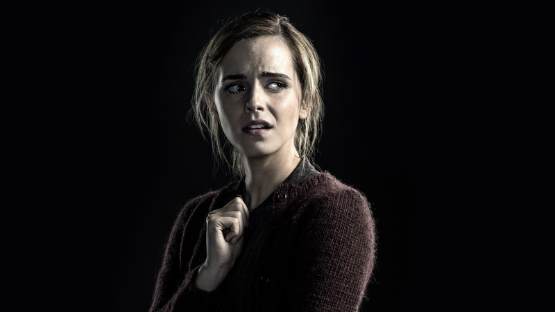 beautiful woman, women, black background, 5K, depression - sadness, one person, hairstyle, contemplation, teenager, front view, Emma Watson, emotion, studio shot
