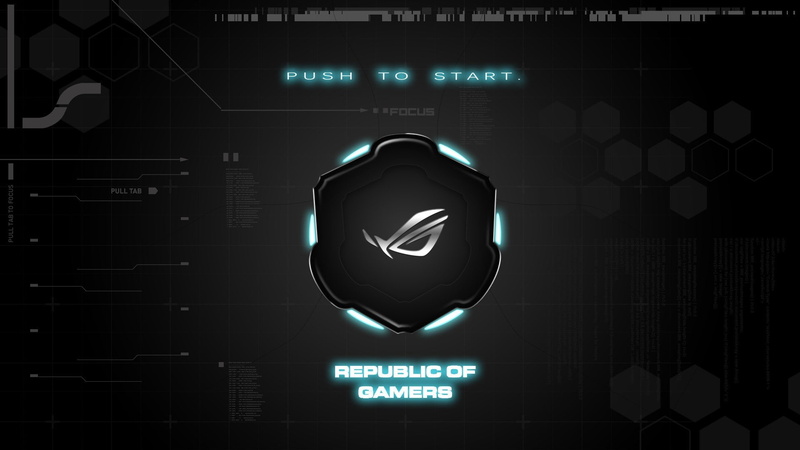 1080P, asus, push to start, brand, republic of gamers, rog, background