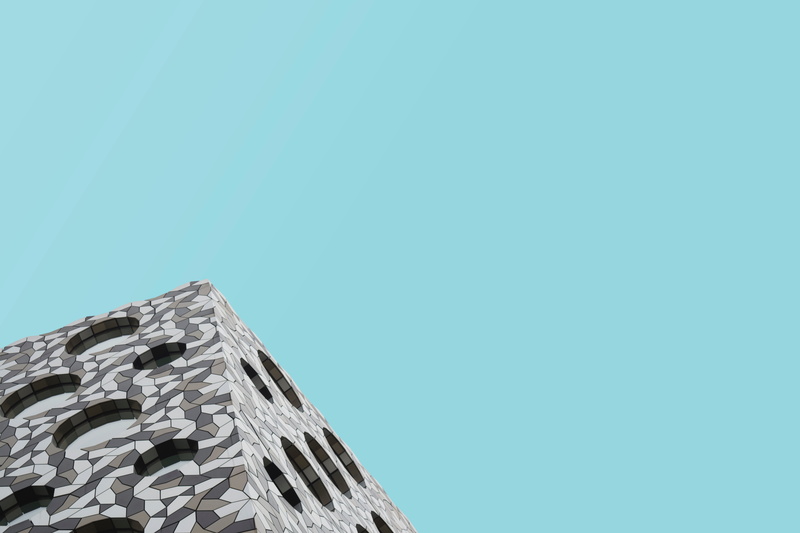 infrastructure, directly below, black, roof, pattern, building, blue, protection, mountain peak, textured, close, outdoors, no people, single object, building exterior